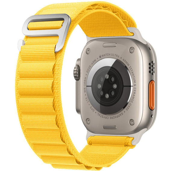 Нейлоновый ремешок для Apple Watch 1/2/3/4/5/6/7/8/SE/ULTRA 42/44/45/49 мм,  жёлтая