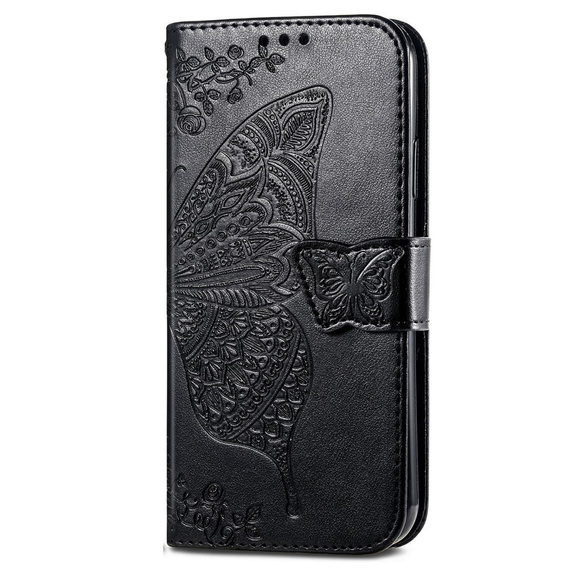 Откидной чехол для Xiaomi Redmi A3, Butterfly, чёрный