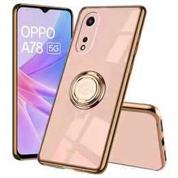 Чoхол до Oppo A78 5G, Electro Ring, рожевий rose gold