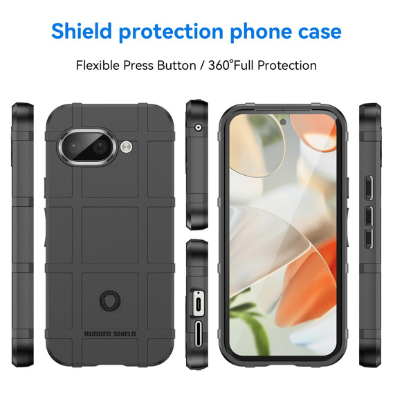 Чехол до Motorola Edge 40 Neo, Rugged Shield, чёрный