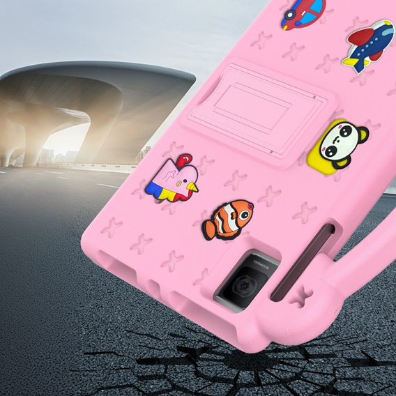 Детский чехол для T Tablet 5G, Cute Patterns, с подставкой, розовый