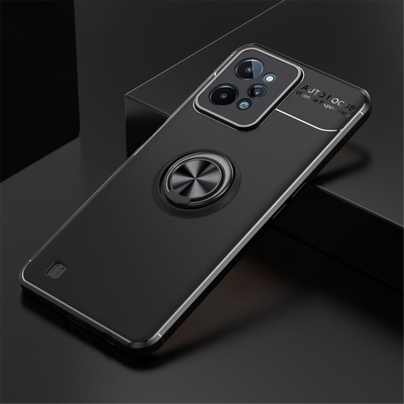 Чехол KickStand Finger Ring для Realme C31, Black