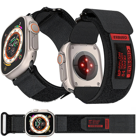Нейлоновий ремінець ERBORD MP84 для Apple Watch 1/2/3/4/5/6/7/8/9/SE/ULTRA/ULTRA 2 42/44/45/49мм