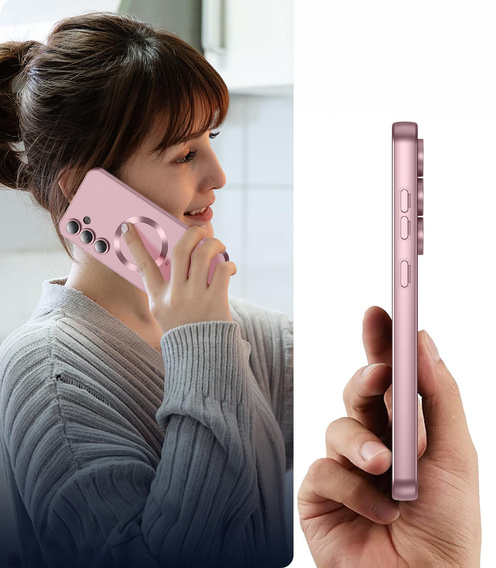 Чехол для Samsung Galaxy S25 FE, ColorMag, для MagSafe, розовый