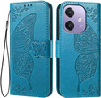 Откидной чехол для Oppo A40 / Oppo A40m, Butterfly, синий