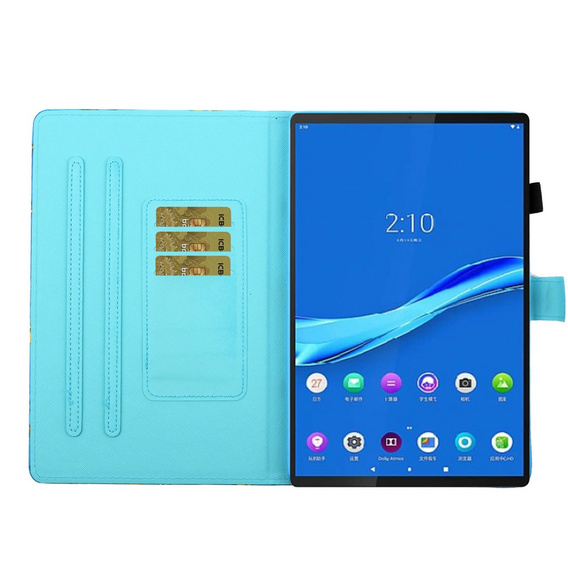 Чехол для Lenovo Tab M10 Plus TB-X606F, с откидной крышкой, tiger