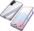 Чохол для Samsung Galaxy S24 FE, Magnetic Dual Glass, фіолетовий