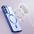 Чохол для Samsung Galaxy S23 Plus, Electro MagSafe, темно-синій + Скло на екран