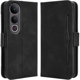 Футляр з клапаном для Vivo V50 Lite 4G / 5G, Card Slot, чорний