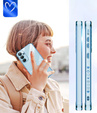 Чехол до Samsung Galaxy A54 5G, Electro heart, синий + 2x стекло 9H