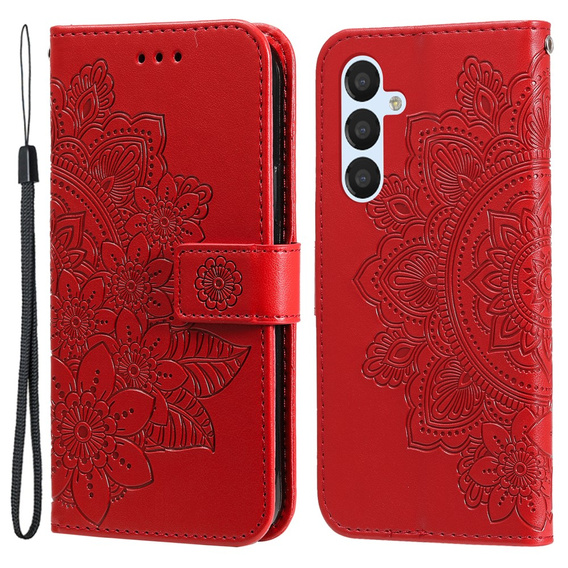 Чохол-книжка для Samsung Galaxy A54 5G, Mandala Flower, червоний