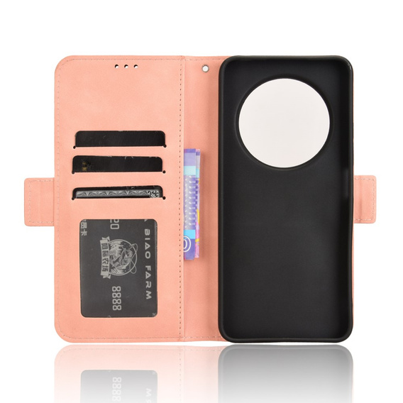 Футляр з клапаном для Xiaomi Redmi 14C / Xiaomi Poco C75, Card Slot, рожевий