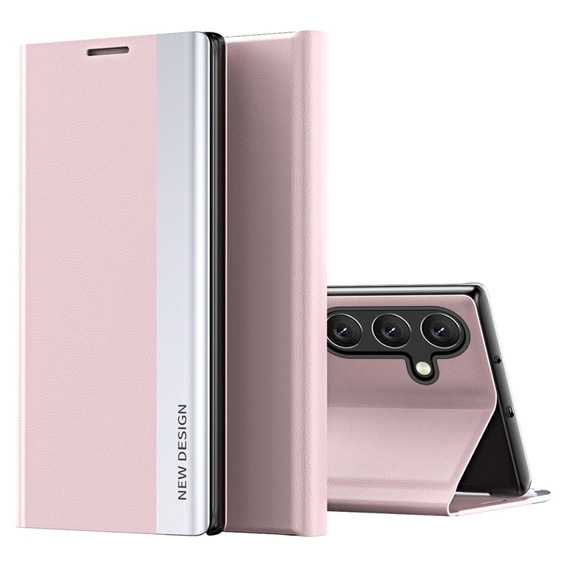 Откидной чехол для Samsung Galaxy S24 FE, Side Magnetic, розовый