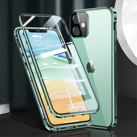 Чохол для iPhone 12 Mini, Magnetic Dual Glass, зелений