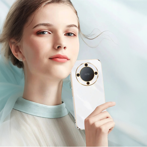 Чехол для Honor Magic 6 Lite 5G, Glamour CamShield, белый