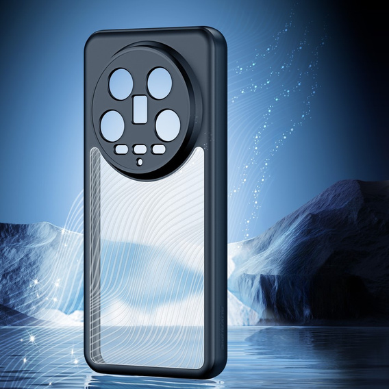 Чехол DuxDucis для Xiaomi 14 Ultra, Aimo case, прозрачный / черный