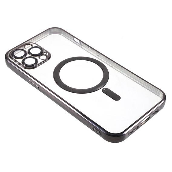 Чехол для iPhone 12 Pro, Electro MagSafe, чёрный + стекло для экрана