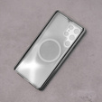 Магнітний чохол Dual Glass MagSafe для Samsung Galaxy S22 Ultra, сріблястий