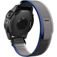 Нейлоновий ремінець до Garmin Fenix 22mm, Grey / Blue