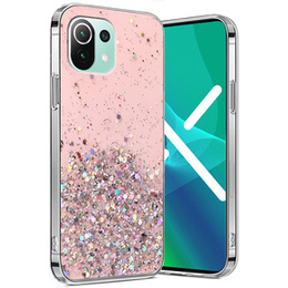 Чехол до Xiaomi Mi 11 Lite / Mi 11 Lite 5G / 11 Lite 5G NE, Glittery, розовый