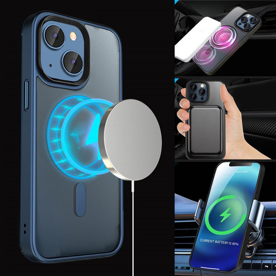 Чехол Mocolo до iPhone 14 Plus, MagSafe, синий