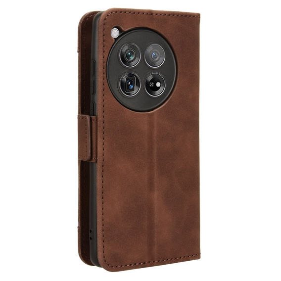 Откидной чехол для OnePlus 12 5G, Card Slot, коричневый