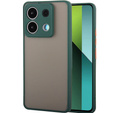 Силиконовый чехол для Xiaomi Redmi Note 13 Pro 5G, с защитой камеры, прозрачный / зеленый + закаленное стекло 9H