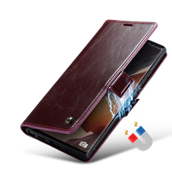 Флип-кейс CASEME для Samsung Galaxy Note 20 Ultra, Waxy Textured, красный