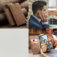 Чохол-сумка для Samsung Galaxy M33 5G, Leather Wallet Case, коричневий
