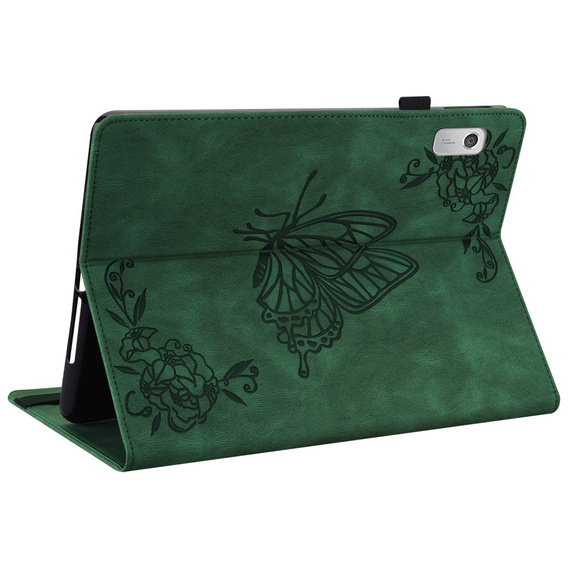 Чехол для Lenovo Tab M9, Butterfly, зелёный