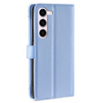 Откидной чехол для Samsung Galaxy S23, Wallet Zipper Pocket, синий