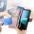 Откидной чехол для Xiaomi Redmi 15C 4G/LTE, Butterfly, розовый rose gold