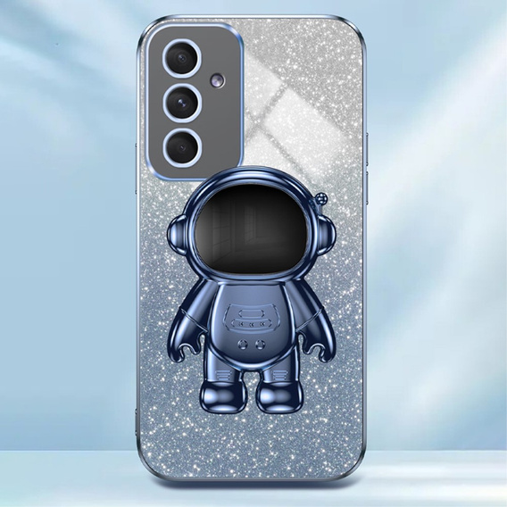 Чехол для Samsung Galaxy A55 5G, Glitter Astronaut, синий