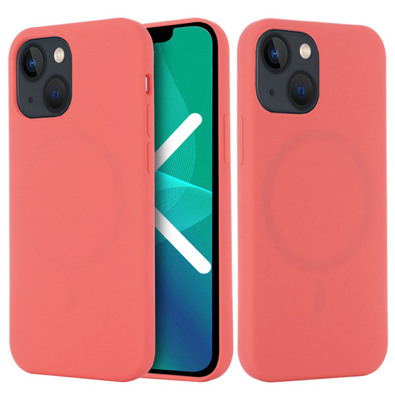 Чехол до iPhone 13, Silicone MagSafe, розовый