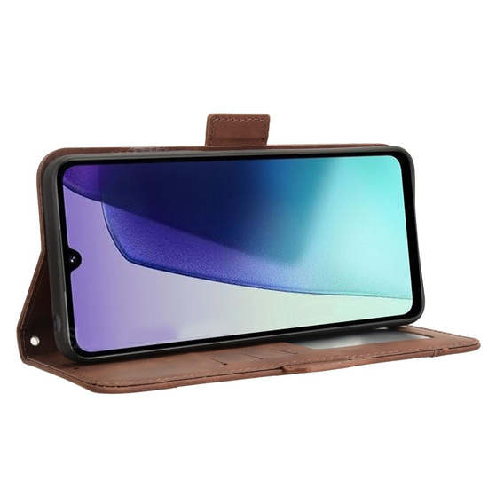 Футляр з клапаном для Xiaomi Redmi 14C / Xiaomi Poco C75, Card Slot, коричневий