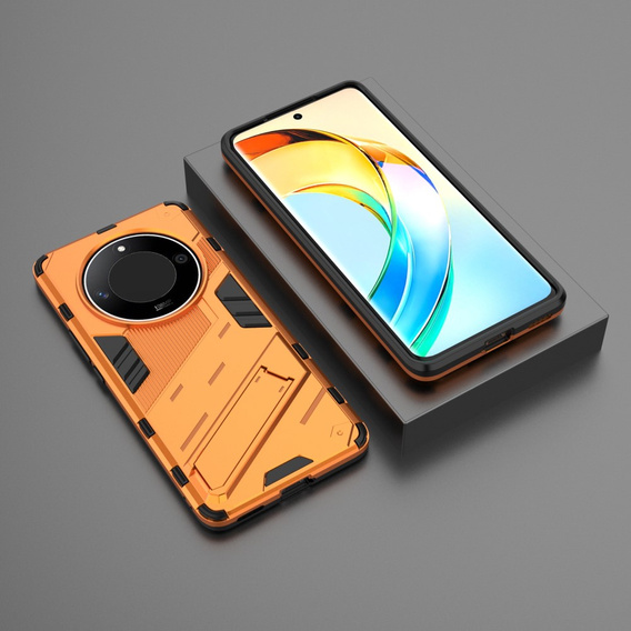 Чохол для Honor Magic 6 Lite 5G, Military kickstand, помаранчевий