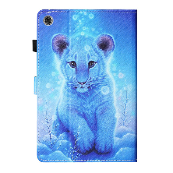 Чехол для Lenovo Tab M10 Plus TB-X606F, с откидной крышкой, tiger