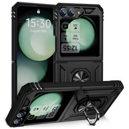 Бронированный Чехол до Samsung Galaxy Z Flip7 FE / Z Flip6, Nox Case Ring, чёрный