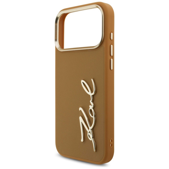 Чехол Karl Lagerfeld Karl Script Logo – с металлическими кнопками для iPhone 17 Pro Max
