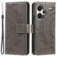 Чохол-книжка для Xiaomi Redmi Note 13 Pro+, Mandala, сірий
