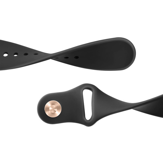 Силиконовый ремешок 20mm, Black/Black Buckle