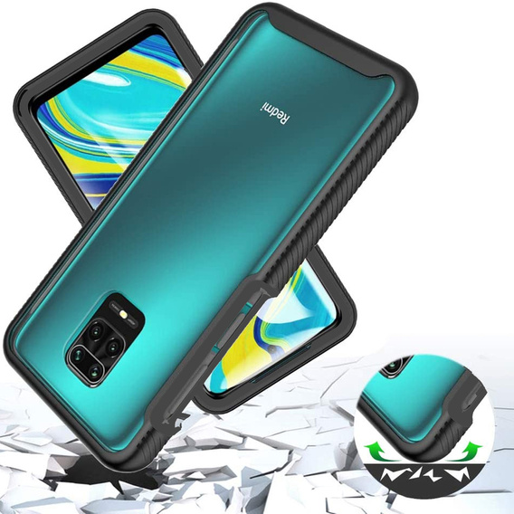Чoхол Shockproof до Xiaomi Redmi Note 9S / 9 Pro, із захисним екраном, м'яти