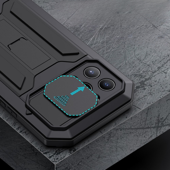 Чохол для iPhone 13 Pro Max, R-JUST CamShield Slide, броньований, чорний