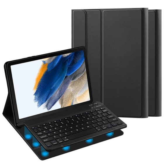 Чехол + клавиатура Samsung Galaxy Tab A8 10.5, Leather Pen Slot, чёрный