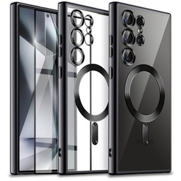 Чохол для Samsung Galaxy S24 Ultra, Electro MagSafe, чорний + Повністю клейове керамічне скло