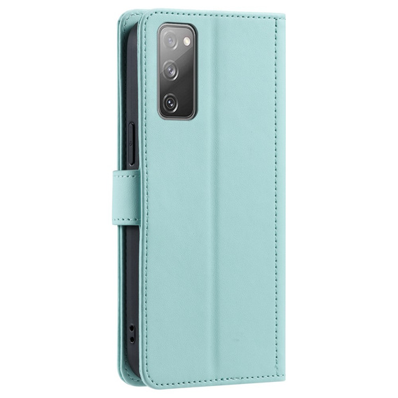 чехол-крышка для Samsung Galaxy S20 FE, Rhombus Crossbody Leather, зелёный