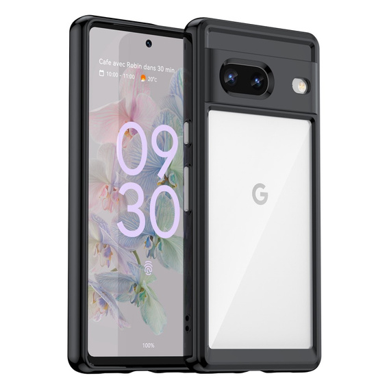 Чехол для Google Pixel 7 5G, Fusion Hybrid, с защитой камеры, прозрачный / черный