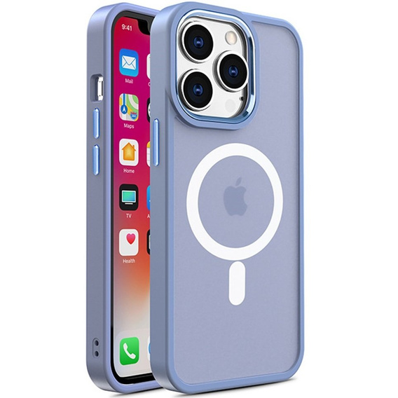 Чохол для iPhone 15 Plus, MagColor для MagSafe, синій