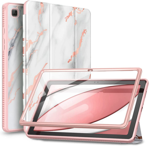 Чехол до Samsung Galaxy Tab A7, Suritch Full Body Basic Marble, розовый