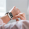 2в1 чехол и защитное стекло для часов Apple Watch 7/8 45mm - White / Gold